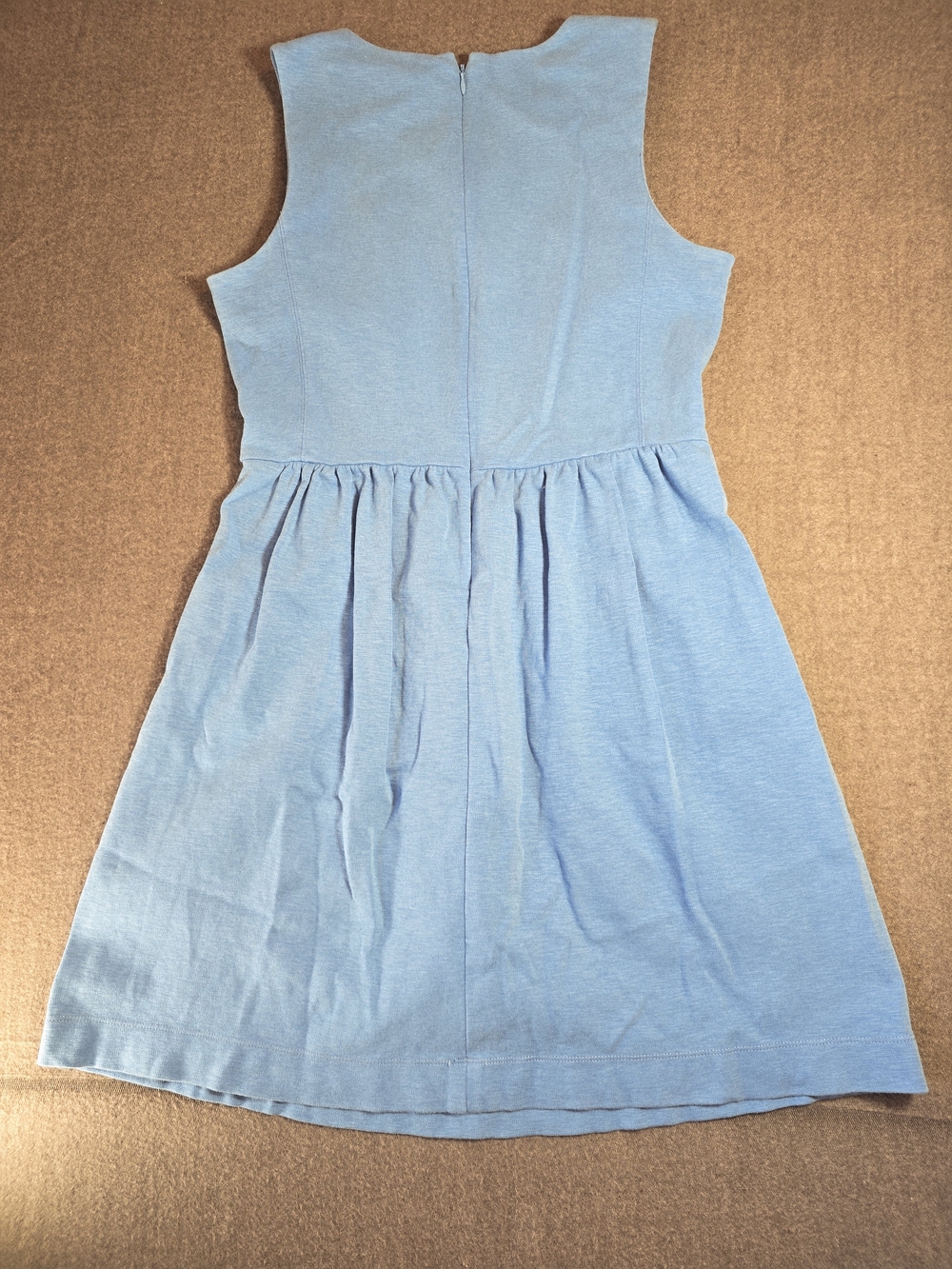 J.CREW Light Blue Sleeveless Gathered Waist Dress Pockets Women's Small - Picture 7 of 14